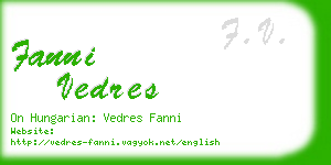 fanni vedres business card